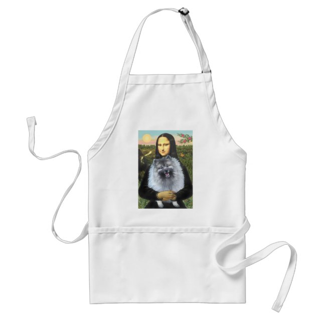 Delantal Mona Lisa - Keeshond (F) (Frente)