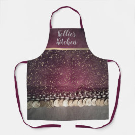 Delantal Moneda de moneda Purpurinoso personalizada