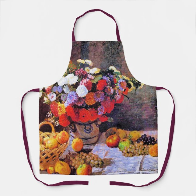 Delantal Monet - Flores y Frutas (Anverso)