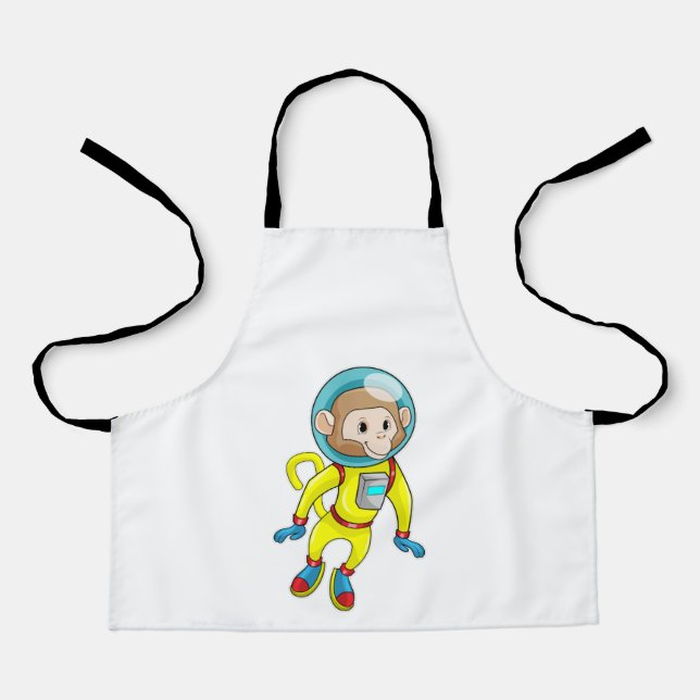Delantal Mono como astronauta (Anverso)