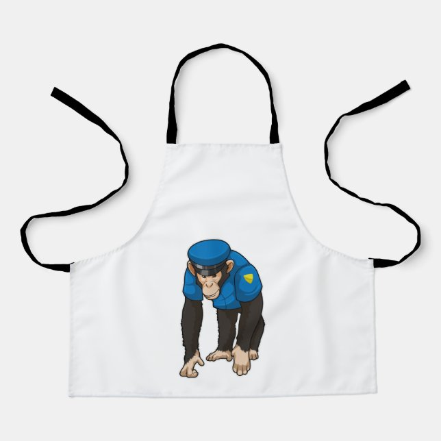 Delantal Mono como oficial de policía con uniforme (Anverso)