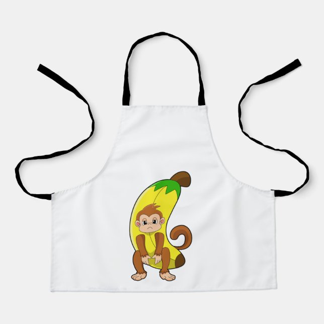 Delantal Mono con banana (Anverso)