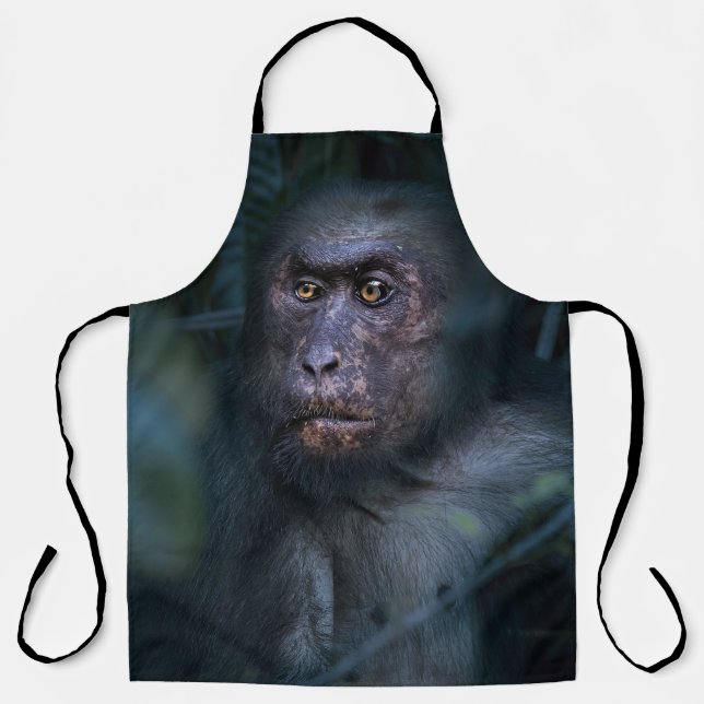 Delantal Mono en la selva (Anverso)