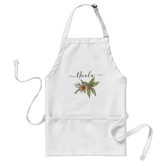 Delantal Monogram Baking Apron - Custom Chef with Pockets (Frente)