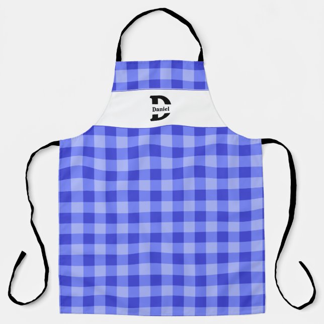 Delantal Monogram Gingham (Anverso)