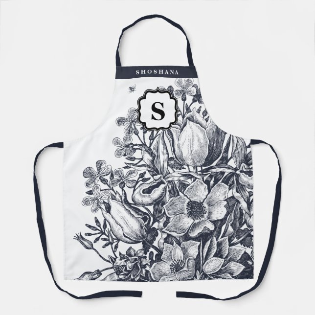 Delantal Monograma Apron personalizado de granja francesa (Anverso)