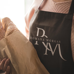 Delantal Monograma Apron personalizado negro