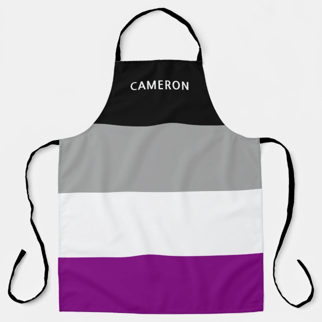 Delantal Monograma de bandera asexual (Anverso)