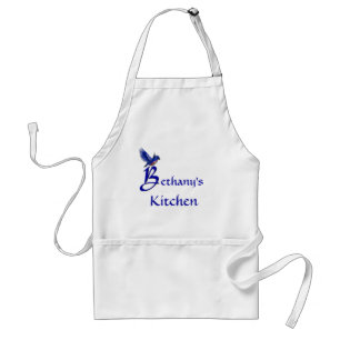 Delantal Monograma de Bluebird Inicial B Personalizado