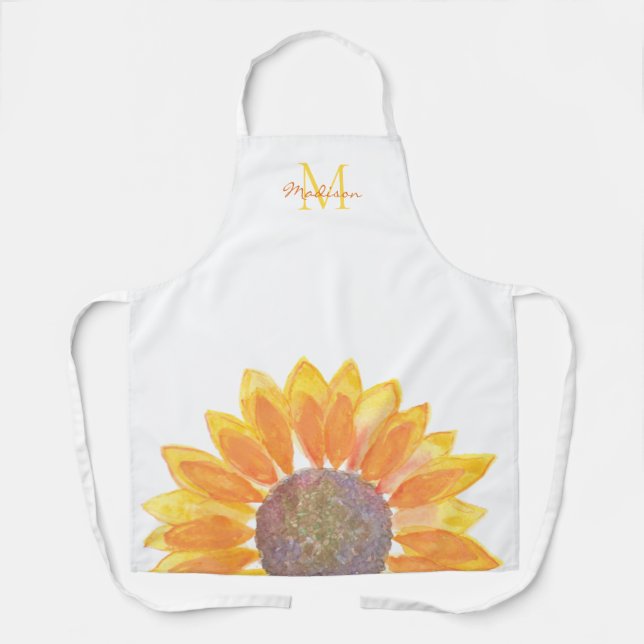 Delantal Monograma de Girasol (Anverso)