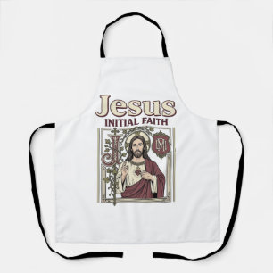 Delantal Monograma de Jesús Inicial Fe Monograma de Jesús I