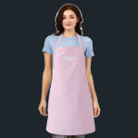 Delantal Monograma de las iniciales minimalistas del person<br><div class="desc">Minimalista personalizado moderno monograma iniciales moda elegante rosa claro y blanco sólido claro Apron. letras blancas, fondo rosa claro. puede elegir su color de correa. ¡un gran regalo para mamá, amigos y usted mismo! Diseño moderno, minimalista, sencillo y elegante. Excelente para cocineros, chefs, cerámica, artesanía, trabajo, cocina, horneado, barbacoa, parrilladas,...</div>