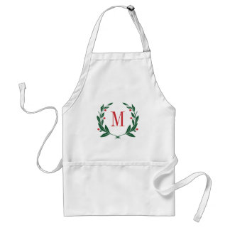 Delantal Monograma de Laurel Wreath
