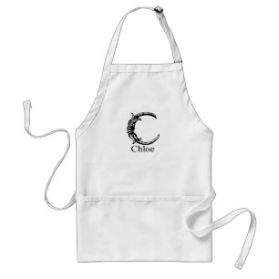 Delantal Monograma de lujo: Chloe