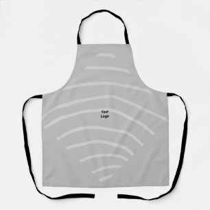 Delantal monograma de mandala negro personalizado simple añ