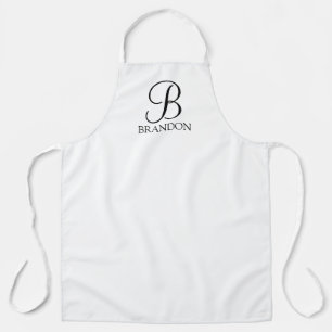 Delantal Monograma de script personalizado y Apron de nombr