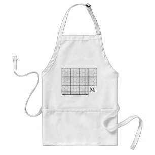 Delantal Monograma de Sudoku