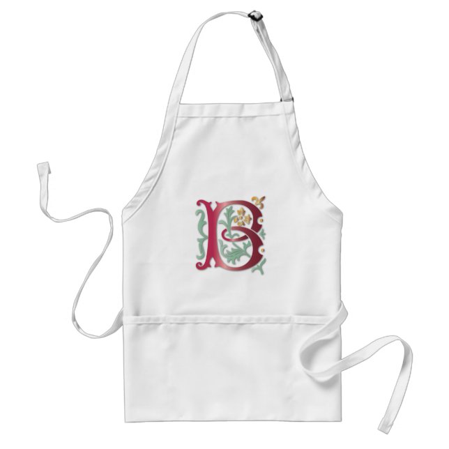 Delantal Monograma Fleur-de-lis B (Frente)