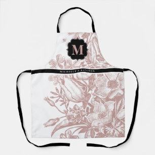Delantal Monograma floral Apron