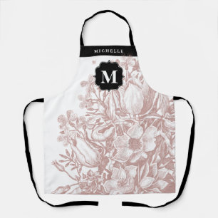 Delantal Monograma floral Apron 