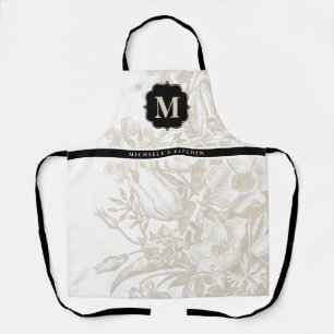 Delantal Monograma floral Apron