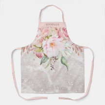 Monograma Floral Elegante Rosa y Peonía