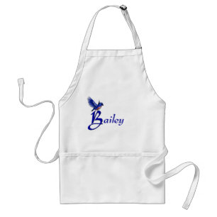 Delantal Monograma Inicial B con Nombre Personalizado Blueb