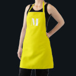 Delantal Monograma inicial del personalizado amarillo moder<br><div class="desc">Letra inicial del personalizado amarillo moderno monograma Apron. Letra inicial blanca completamente personalizable sobre fondo de color sólido amarillo claro. Todos los colores son editables. Unisex. Disponible en muchos tamaños. Ideal para cocineros,  chefs,  cerámica,  cerámica,  artesanía,  trabajo,  cocina,  cocina,  cocción,  cocción,  barbacoa,  parrillada,  comercios y tiendas,  etc</div>