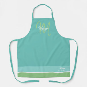 Delantal monograma moderno para una cocina de chef de apron