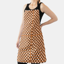 Monograma Naranja White Plaid Gingham