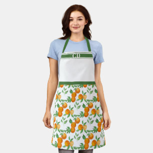 Delantal Monograma Naranjas botánicos Apron