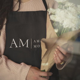 Delantal Monograma negro mínimo