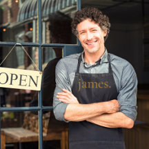 Monograma Oro Negro Moderno Simple Su Nombre