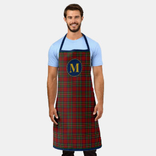 Delantal Monograma Royal Stewart Tartán Escocia
