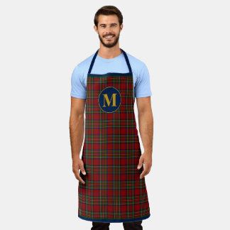 Delantal Monograma Royal Stewart Tartán Escocia