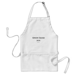 Delantal monograma simple personalizado añada su nombre bod