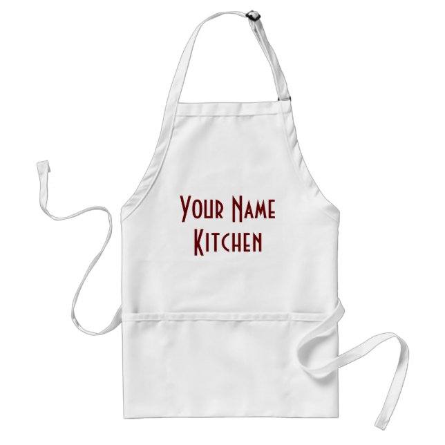 Delantal Monograma Tu Nombre Cocina Personalizado (Frente)