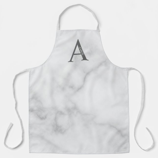 Delantal Monograma y nombre personalizados (Anverso)