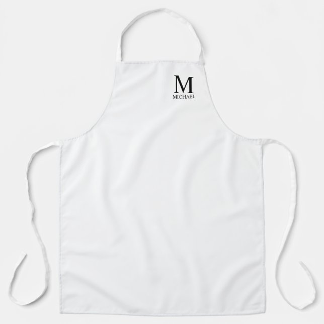 Delantal Monograma y nombre personalizados Apron (Anverso)