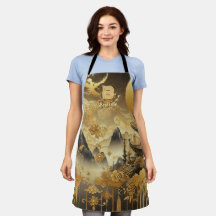 Monogramado de goteo dorado en pintura china