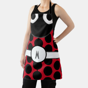 Delantal Monogrammed Ladybug Apron