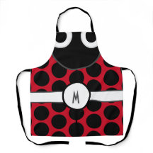 Monogrammed Ladybug Apron
