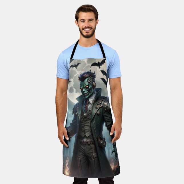 Delantal Monstruo de Frankenstein Steampunk de Halloween (Gastado)