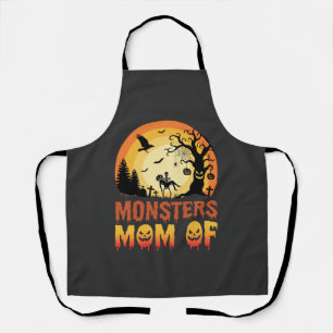 Delantal Monstruos de Halloween Mamá de la Familia Esquelet