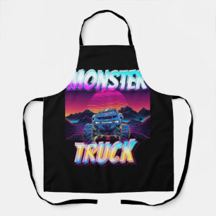 Delantal Monstruos Monster Montai estilo Vaporwave Retro