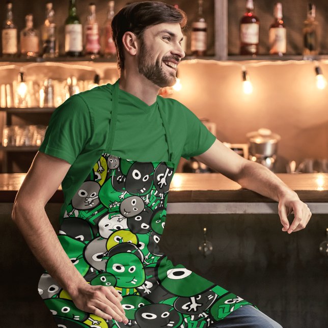 Delantal Monstruos verdes (Subido por el creador)