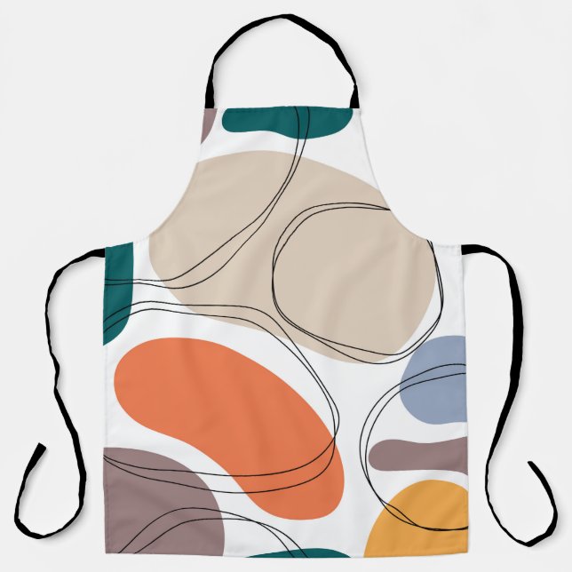 Delantal Montaje abstracto moderno y sin costuras dibujado  (Anverso)