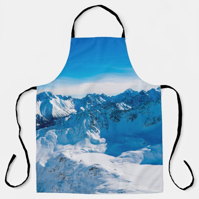 Delantal Montañas de invierno en las montañas Tatra Zakopan (Anverso)