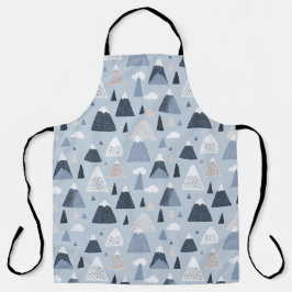Delantal Montañas Escandinavas Con Capas De Nieve