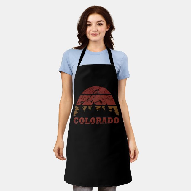 Delantal Montañas Rocosas Colorado (Gastado)
